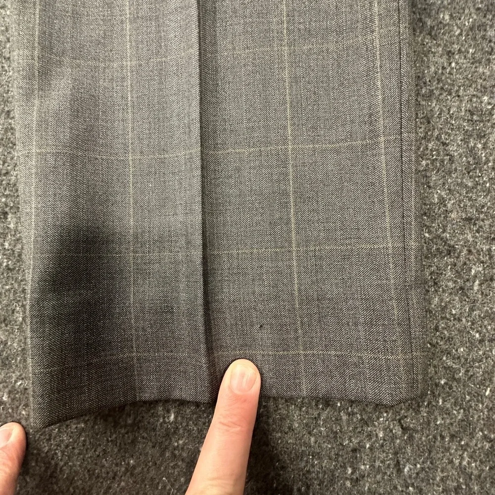 Banana Republic Dress Pants Men 32x32 Gray Plaid Tailored Fit Trousers 671718
